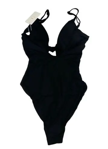 ANDIE  Swim Black Santorini Keyhole Knot One Piece Swimsuit Sz M NWT