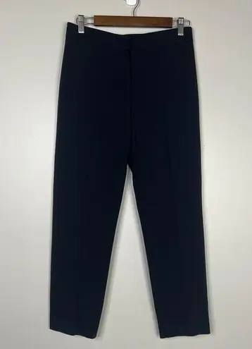 Akris Punto Classic Tapered Straight Leg Dress Work Pants Size US 6 Navy Blue