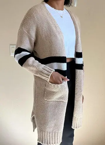 Goodnight Macaroon ‘Estrella' Stripe Colorblock Cardigan in Cream White - Image 14