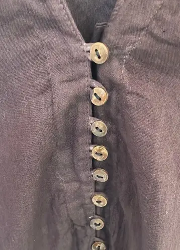 Brown Light Flutter Sleeve Top Medium Size undefined