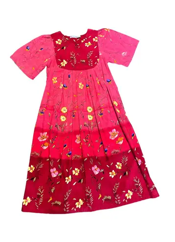 Vintage Charm Vintage 90s floral smocked bohemian peasant maxi dress ruffled skirt size small