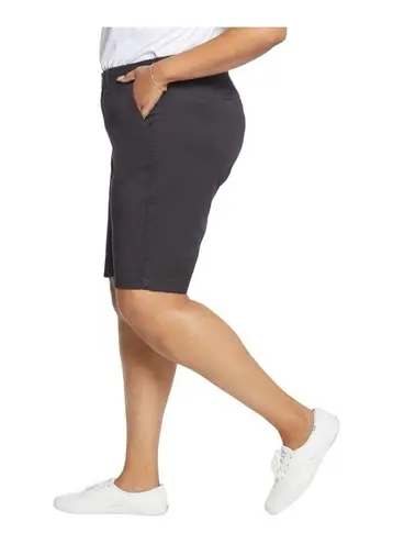 NYDJ Bermuda Shorts In Plus Size In Black Stretch Twill Size 20W