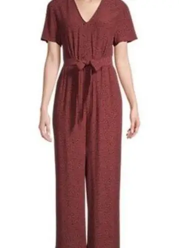 Rails Jet Animal Printed V-Neck Jumpsuit in Rust Size Small NWT