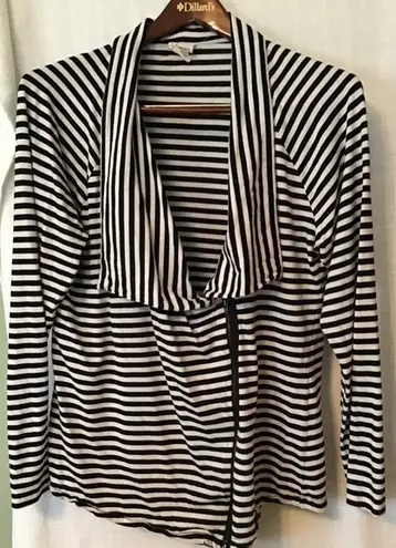 Andrea Jovine | Striped Moto Style Cardigan XL