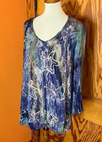 Charlie Paige Boho hippie chic tie dye stars tunic
