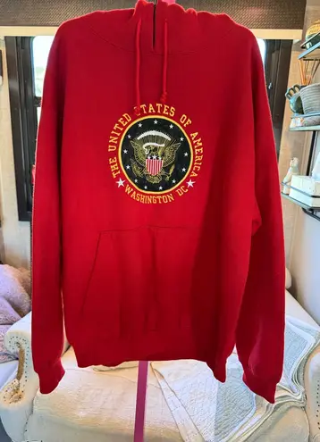 Red Washington DC Hoodie size Large