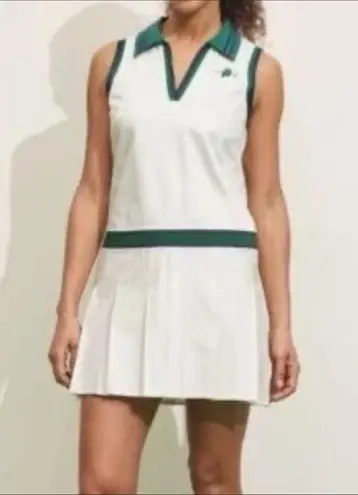 Prince Pickleball Tennis Pleated Collared Athletic Dress Size Medium NWT White