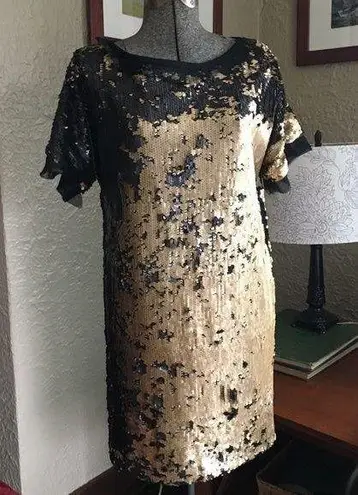 NWOT Sequined Party Cocktail Dress Cesar Galindo runway dress new years dress Size 6