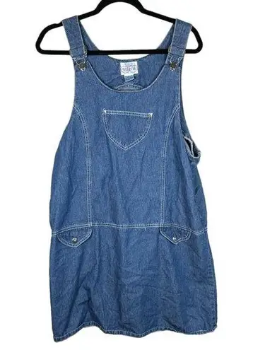 Beth & Me 90s Y2K Denim Overall Dress Women's Size Large Blue
