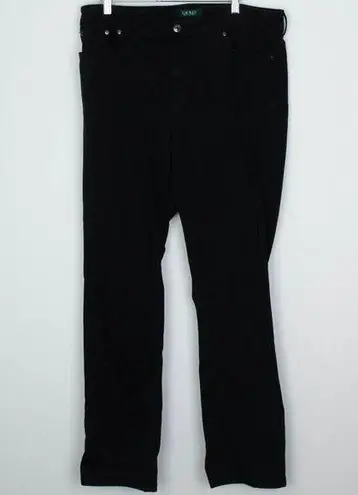 Lauren Ralph Lauren Womens Straight Leg Denim Jeans Size 16 Black Staple Capsule