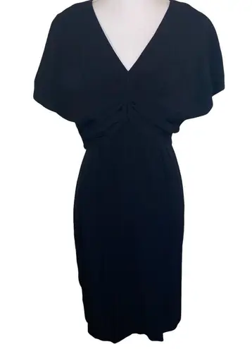 Vintage 80s Dress Constance Saunders Bergdorf Goodman Black Pleated Union Made 8