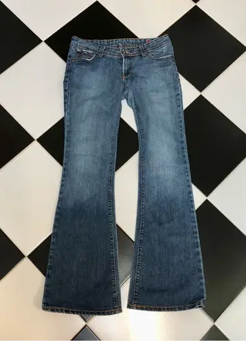 Vintage Y2K Farmer Low Rise Flare Jeans Premium Denim Western Flared size 30 Blue