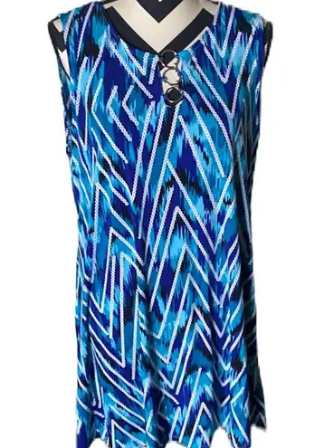 Ny Collection | WOMAN | ZIG ZAG SWING STRETCH DRESS -3 silver accents in front