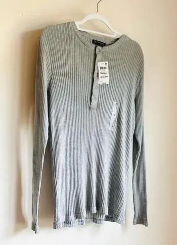 INC Ribbed Gray Half