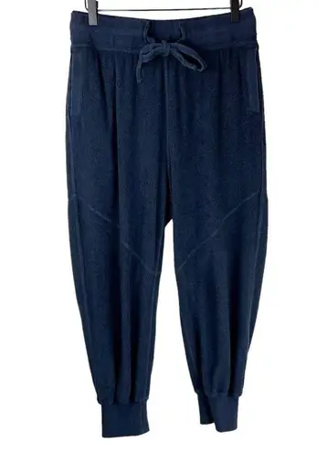 Free People Movement Radiant Joggers Sz Small Blue Terry Cloth Pants