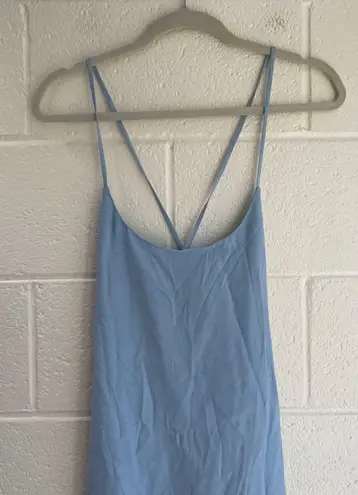 STAUD Blue Maxi Dress Open Back