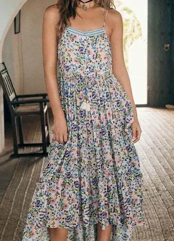 NWT Spell Impala Lily Maxi Sundress in Iris Floral Pink Size L