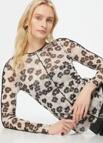 Ted Baker Aubriiy Skinny Jersey Top Shirt in Mid Gray Black Size 5