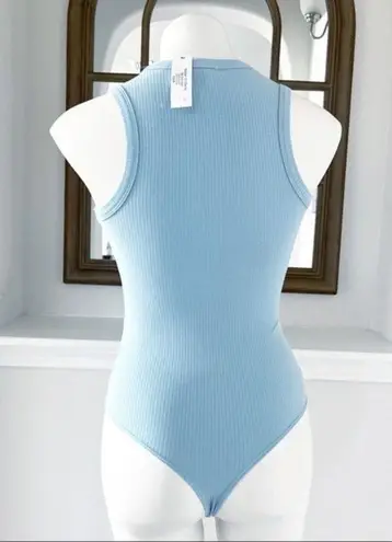 Drew Anthropologie’s Thong Bodysuit Ribbed V-Neck Top Size S NWT $136.00