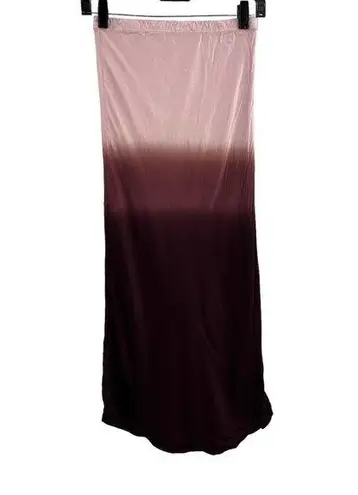 LA Made Maxi Skirt Ombre Dyed Satin XS