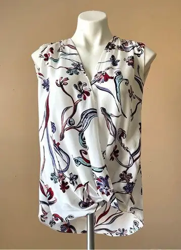3.1 Phillip Lim | White Sleeveless Floral Spliced Blouse Sz 8