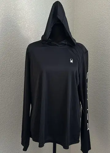 Spyder Black Relaxed Hoodie light weight shirt
