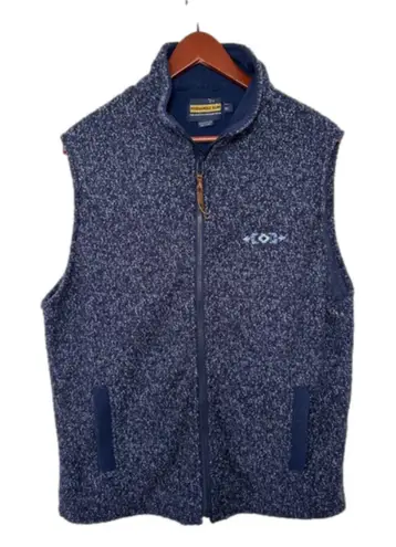 Panhandle Slim Blue Embroidered Fleece Zip Up Vest Western Wear Women's XS