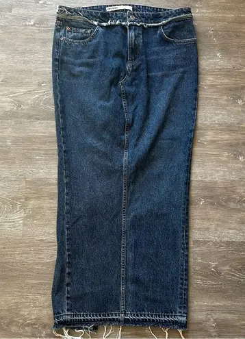 GRLFRND The Kate Low Rise Slim CropDenim Jeans Skirt Size 29 (34 Hip)