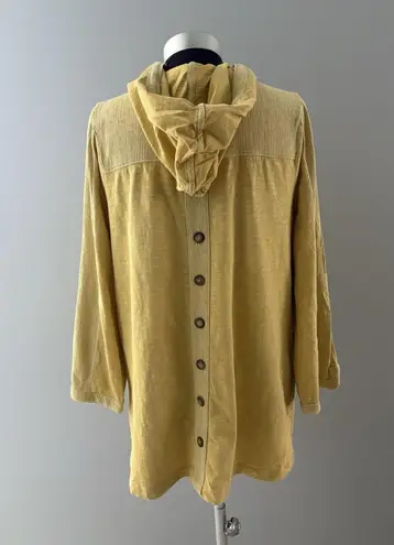Soft Surroundings Hoodie Tunic Size L Heather Yellow Pullover Light Sustainable