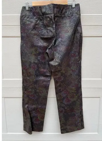 Insight Snake Skin Print Black Iridescent Leggings Size 12 Length Altered