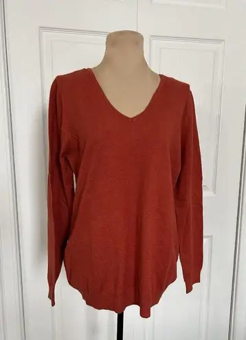 Stitch Fix  Love Ellie Sweater Burnt Orange Cross Back Detail Pullover Size M - Image 3
