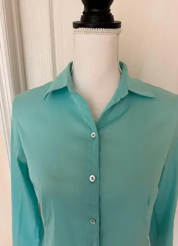 W By Worth Worth Woman’s Green/Blue Cotton Top, Sz 4