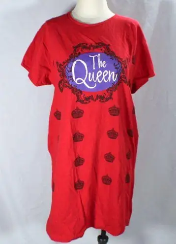 Red Queen Graphic Sleep Lounge T Shirt Dress OSFM Size undefined