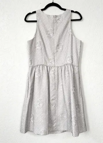 Cynthia Steffe New Feather Gray Roses Floral Dress Size 10