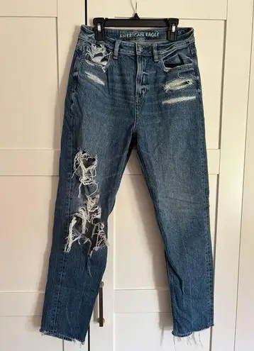 American Eagle  Mom Jeans Distressed Size 2