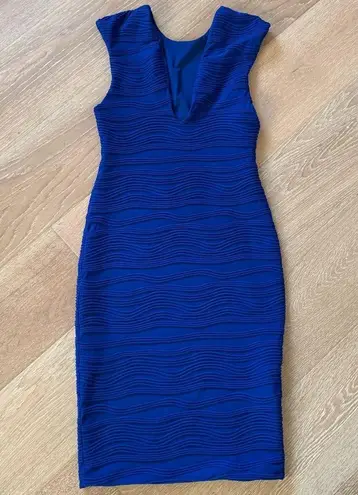 Bec & Bridge Royal Blue Snake Charmer Dress 6 Bodycon Cobalt Reversible