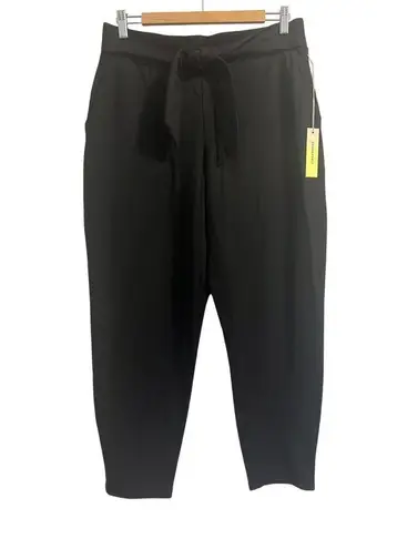 Summersalt NWT The Softest French Terry Tie Waist Pant in Black Pockets sz. L