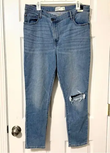 Abercrombie & Fitch NWT  Ankle Jean High Rise Size 16 R / 33 Criss Cross Waist thumbnail 2