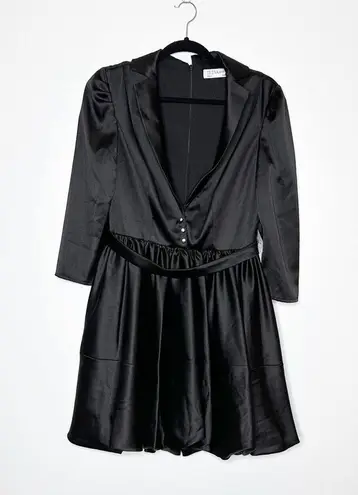 Mac Duggal NWOT Blazer Cocktail Mini Dress Satin 26913 Women's Black Size 6