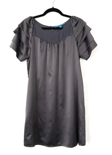 Walter Baker Walter x Gray Silk Satin Shift Dress Size Medium