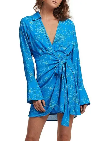 Charlie Holiday NWOT Amanda Floral Long Sleeve Tie Waist Minidress