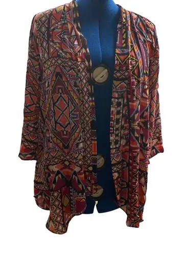 TRAVEL ELEMENTS Women’s Multicolored Kaftan/Cardigan/Vest Size Medium