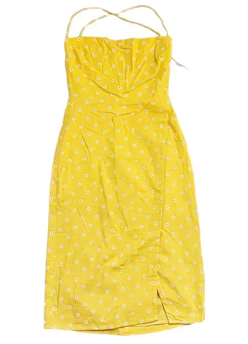 Majorelle NWT Yellow Daisy Lace Up Midi Dress - XXS