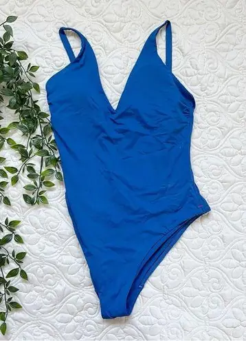 Everlane  The V-Neck One-Piece Blue Sz M