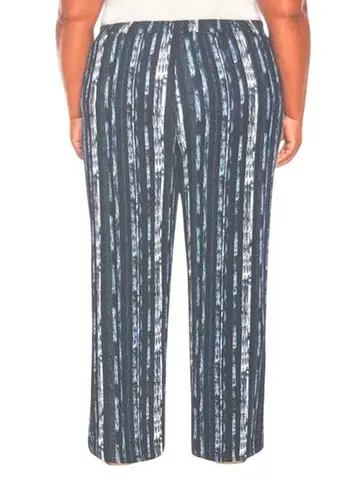 Three Dots Womens Blue Navy Elastic Pull on Pant Medium