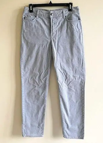 NYDJ Alisha Ankle Size 10 Jeans Denim Lizard Print Gray Casual Crop Pants