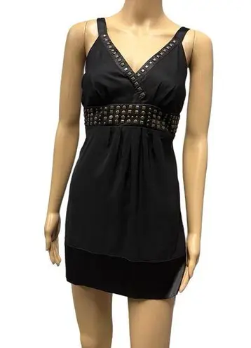 Alfani  Black Studded Empire Waist Sleeveless Adjustable Strap Top Women’s 14