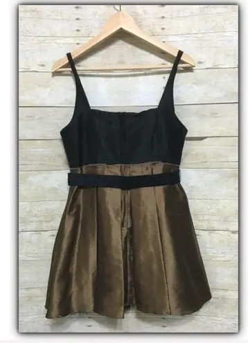 Wrapper embellished metallic skirt formal party cocktail dress size 6