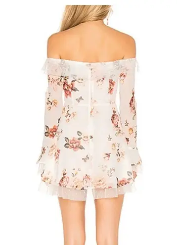 Majorelle Scout Mini Dress In White Zinnia Floral