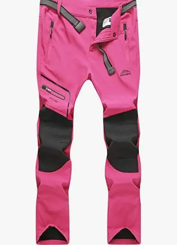 Pink And Black Ski Pants (water And Wind Proof)